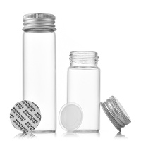 Tube en verre borosilicate de 22 mm de diamètre avec bouchon à vis en aluminium pour le stockage de bonbons, café et encens - Vente en gros
