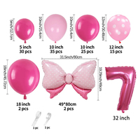 Chaîne de ballons sur le thème du papillon rose pour décorer les fêtes d'anniversaire des filles