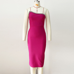 Robe Femme Longueur Genou Robes de Soirée Robe Décontractée Grande Taille - Product Image 1