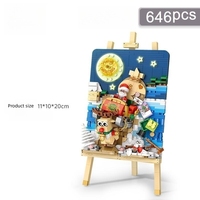 LOZ jouets éducatifs les plus populaires bricolage cadeau de noël assemblage arbre de noël blocs de construction jouets
