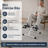 Mini Bicicleta Estática para Debajo del Escritorio, Pedalador para Ejercitar Brazos y Piernas, Máquina de Ejercicio para Uso Doméstico