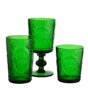 Verre à vin rouge à pied court épaissi avec motif de <span class=keywords><strong>Père</strong></span> Noël <span class=keywords><strong>en</strong></span> relief vintage personnalisé Samyo - Product Image 2