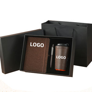 Emballage de boîte cadeau de luxe A5 A6 couverture <span class=keywords><strong>en</strong></span> cuir avec boîte cadeau logo d'entreprise ensemble de cahiers blancs personnalisés - Product Image 1