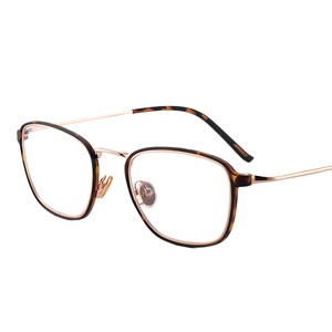 Gafas cuadradas ópticas de aleación para hombre, montura para gafas, patillas flexibles, IP, galvanoplastia - Product Image 1