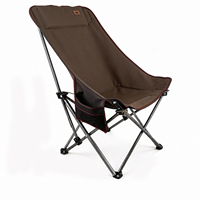 Chaise de camping pliable avec poche latérale, chaise pliable portable pour la plage, la pêche, le pique-nique