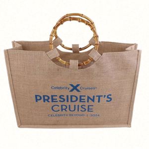 Sac de shopping promotionnel écologique en toile de jute portable - Product Image 5