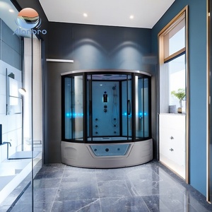 ห้องซาวน่าอบไอน้ำอะคริลิกทันสมัยในร่มพร้อมอ่างน้ำร้อนระบบนวดด้วยพลังน้ำ - Product Image 2