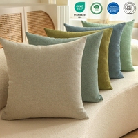 Housse de coussin de canapé unie 45x45cm, décorative pour la maison et l'hôtel, avec technique de couture, pour l'extérieur et les hôpitaux