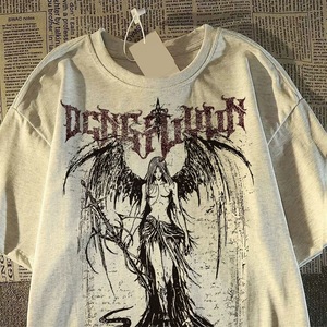 เสื้อยืดโอเวอร์ไซส์ลายพิมพ์สไตล์ฮิปฮอปอเมริกันเรโทรใหม่สำหรับฤดูร้อน เหมาะสำหรับผู้ชายและคู่รัก - Product Image 3