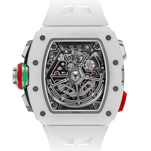 Reloj de Cerámica Blanca Premium Personalizado con Caja de 44.50 x 49 mm de Diámetro, Movimiento Automático, Elegante y Lujoso, Modelo 65-01 para Hombre - Product Image 6