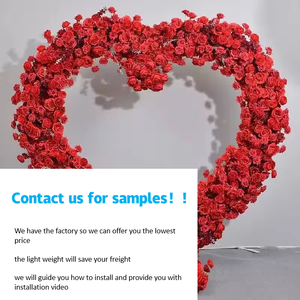 Centros de Mesa para Bodas, Decoraciones de Corazones, Flores Artificiales de Seda, Marco Floral, Arco, Fondo, Guirnalda, Soporte, Soportes para Exteriores - Product Image 6