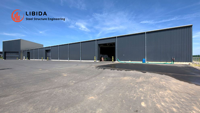 Atelier d'usine moderne en acier sur mesure, structure métallique solide, résistant au vent, à faible coût, pour garage public communautaire LIBIDA