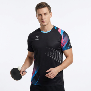 Men's Sublimated Short Sleeve <b>Tennis</b> Jersey Crew Neck Moisture Wicking Fitted Geometric Print All Seasons Sport Apparel - Product Image 2