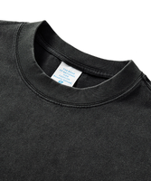 270GSM manga corta de gran tamaño YKH 100% tela de algodón de alta calidad peso pesado logotipo personalizado verano ácido lavado camiseta para hombres