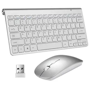 Hot Sales Slim Mini 2.4G Draadloze Toetsenbord En Muis Combo Set Voor Notebook Laptop Mac Desktop Pc