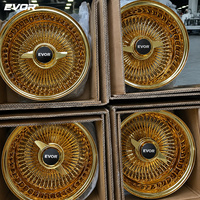 Jantes EVOR Wheel Sopke Wire 13 pouces, jantes dorées 5x114.3