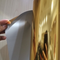 Film de transfert à froid DTF métallisé brillant pour vêtements, 30cm 60cm 75um, Rose Rouge, Or Rose, Argent, Or, haute résistance à la chaleur
