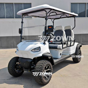 Elegante Carro Utilitario Blanco para Golf con Chasis de Alta Distancia al Suelo, Neumáticos Todoterreno, Buggy para Viajes Cortos en Resorts - Product Image 4