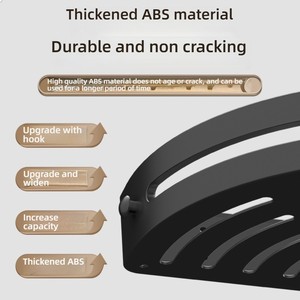 <span class=keywords><strong>Plastique</strong></span> sans perçage conception <span class=keywords><strong>d</strong></span>'<span class=keywords><strong>angle</strong></span> gain <span class=keywords><strong>de</strong></span> place installation facile <span class=keywords><strong>salle</strong></span> <span class=keywords><strong>de</strong></span> <span class=keywords><strong>bain</strong></span> organisation <span class=keywords><strong>de</strong></span> stockage mur carte mère étagère murale - Product Image 3