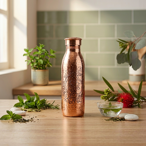 ขวดน้ำทองแดง ดีไซน์แบบจีนโบราณ พกพาสะดวกสำหรับการเดินทาง - Product Image 2