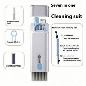Kit de nettoyage de clavier portable 7-en-1 en plastique, brosse multifonctionnelle pour touches de clavier, poils en nylon, léger (85g) pour ordinateurs portables et téléphones - Product Image 6