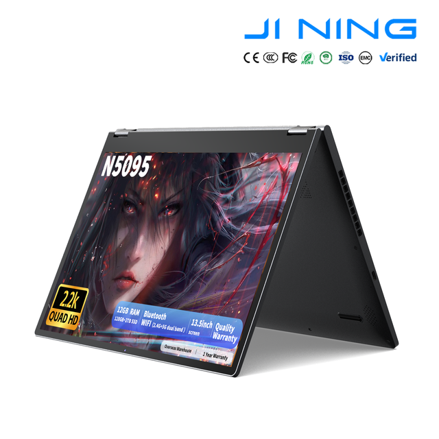 Yoga N5095 13.5" IPS Touch Screen 2.2K 12GB RAM 512GB/1TB SSD 360 Rotating Metal Slim Convertible Tablet Laptop Windows 11 Pro