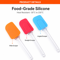 Spatule en silicone grande taille avec logo personnalisé, résistante à la chaleur, de qualité alimentaire, tête détachable, grattoir à crème et beurre, outil de décoration pour pâtisserie