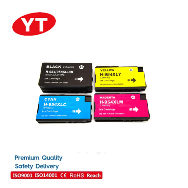 Yelbes 954 954XL 958 958XL Premium Compatible InkJet Ink Cartridge for HP954 for HP OfficeJet 7720 7740 Printer