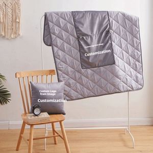 Soft Flannel 2 in 1 Pillow <b>Blanket</b> with Custom Airplane Design, Handmade, for Promotional and Corporate Gifts - Product Image 4