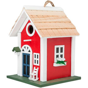 Kaliteli kontrplak + çam ahşap Birdhouse açık asılı Modern ahşap kuş yuvası - Product Image 2
