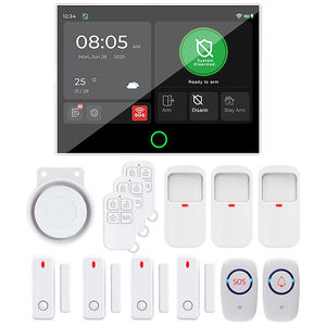 Sistema de Alarma Inalámbrica Inteligente para el Hogar Tuya de 7 Pulgadas con Pantalla Completa, 4G Wifi, Táctil, Portátil, Material ABS - Product Image 1