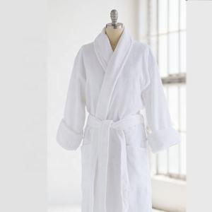 Di lusso in <span class=keywords><strong>cotone</strong></span> 100% Hotel Spa Resort Velour <span class=keywords><strong>accappatoio</strong></span> bianco uomini e donne - Product Image 2