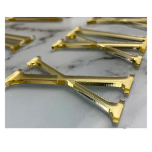 Chữ số La Mã và dấu gạch ngang cho đồng hồ tự làm gương acrylic tường Sticker plexi số - Product Image 2