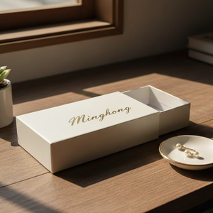 Hot Selling Drawer <b>Box</b> Packaging White Gift <b>Box</b> Logo Custom Hot Stamping Cardboard Matte Film Drawer <b>Box</b> Wholesale - Product Image 3