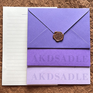 11x16.5cm C6 tùy chỉnh màu tím hoa oải hương logo in logo món quà cưới giấy phong bì thư bên trong màu tím lời mời phong bì - Product Image 1