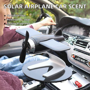 Purificateur d'air solaire pour voiture, diffuseur de parfum en forme d'avion pour console centrale de voiture, parfum solide - Product Image 2