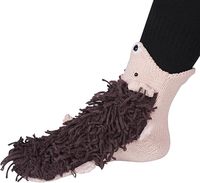 Chaussettes de sol de Noël mignonnes en forme de hérisson 3D |   Coton chaud et respirant (thème amusant pour enfants) |   Antidérapant et festif |   Vente en gros