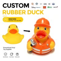 Patitos de Goma Personalizados con Temática Laboral, Sonidos al Apretar, 10 cm, PVC, Promocionales, Unisex
