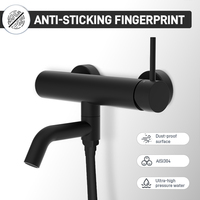 TOPWAY Nouveau produit, design contemporain, robinet de douche en acier inoxydable noir mat, ensemble de robinetterie pour salle de bain