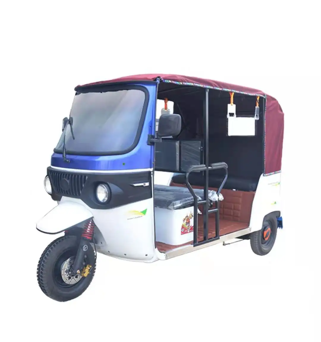 Modelo de veículo operado a bateria bajaj, três rodas elétricas rickshaw
