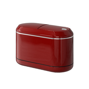 <b>Mini</b> Oval Trash Can With Lid For Home Office Bedroom Indoor Use Red Green Color Options - Product Image 5