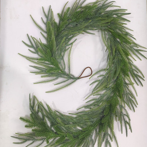 2024 Año Nuevo Navidad Norfolk Pine Garland colgante Artificial Greenery Vine decoración de invierno guirnalda al por mayor - Product Image 6