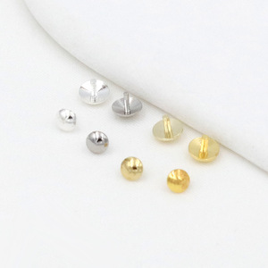 Bol en cuivre plaqué or 18 carats, épingle de fixation, capuchon de parapluie, pointe de stylo, plateau à perles, bouchon, support de base pour perles de cristal, B32 - Product Image 2