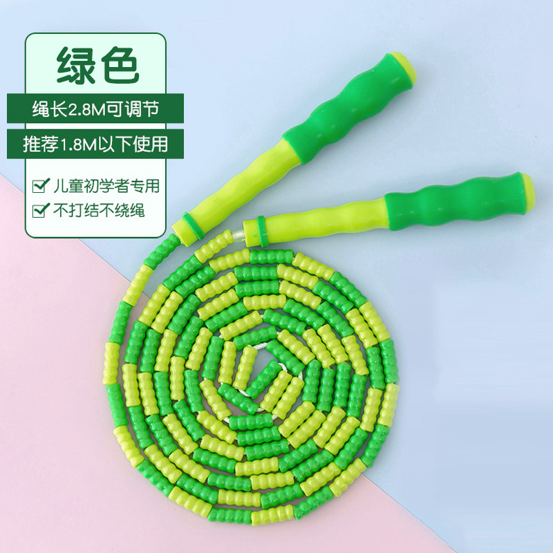 ส่วนไม้ไผ่ลูกปัดสีเขียวสด