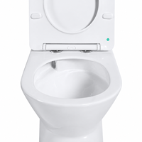 WC deux pièces certifié CE South Villa en céramique blanche avec chasse d'eau Tornado, facile à nettoyer, finition émaillée, pour salle de bain, articles sanitaires