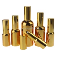 Flacon pompe de parfum en verre or UV 10/15/20/30/50/100ml avec emballage en boîte Euro Round Luxury