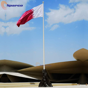 Chất Lượng Cao 9M Nhôm Cột Cờ Tời Cơ Chế Bột Coat Trắng 9M Thép Không Gỉ Cờ Cực - Product Image 2