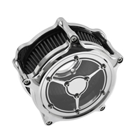 Filtro de Aire Transparente para Motocicleta, Filtro de Admisión de Aire Cromado para Harley Sportster XL883 Touring FLHX FLHR Dyna FXDB Softail FLSTF