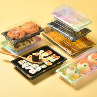 Boîte à sushi de luxe personnalisée, contenants à sushi jetables avec couvercle, plateau à sushi à emporter