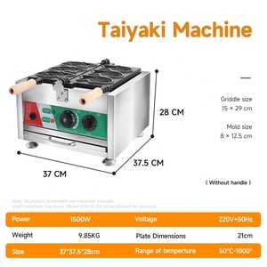 Thép Không Gỉ Nhật Bản Taiyaki Waffle Làm Máy Mở Miệng Cá Hình Dạng Waffle Nhà Sản Xuất Đường Phố Snack Máy Cho Nhà Hàng - Product Image 2
